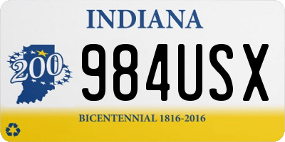 IN license plate 984USX