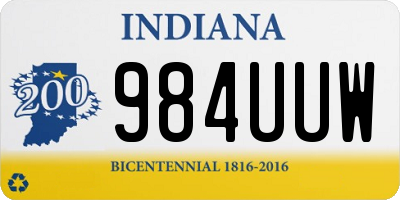 IN license plate 984UUW