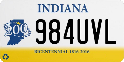 IN license plate 984UVL