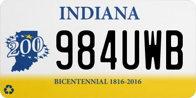 IN license plate 984UWB