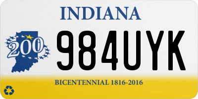 IN license plate 984UYK