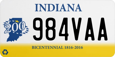 IN license plate 984VAA