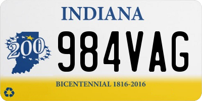 IN license plate 984VAG