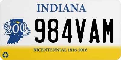 IN license plate 984VAM