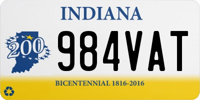 IN license plate 984VAT