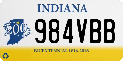 IN license plate 984VBB