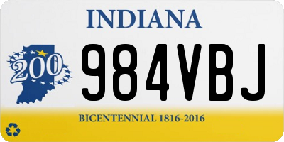 IN license plate 984VBJ