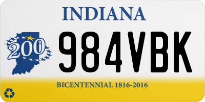 IN license plate 984VBK