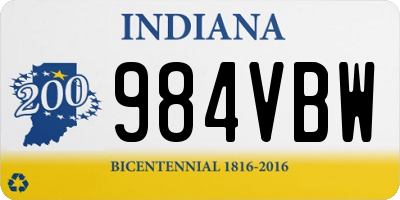 IN license plate 984VBW
