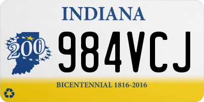 IN license plate 984VCJ