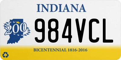 IN license plate 984VCL