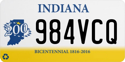 IN license plate 984VCQ