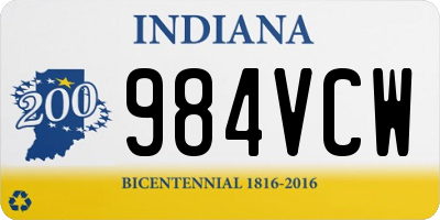 IN license plate 984VCW