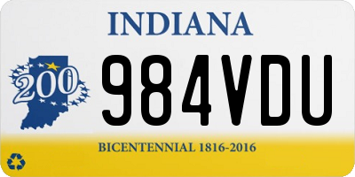 IN license plate 984VDU