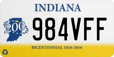 IN license plate 984VFF