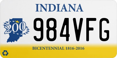 IN license plate 984VFG