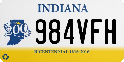 IN license plate 984VFH