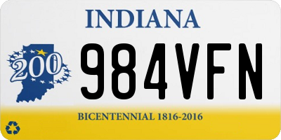 IN license plate 984VFN