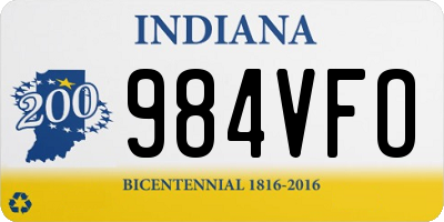 IN license plate 984VFO
