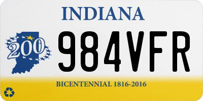 IN license plate 984VFR
