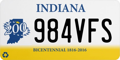 IN license plate 984VFS