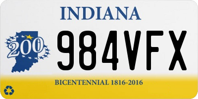 IN license plate 984VFX