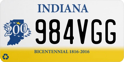 IN license plate 984VGG