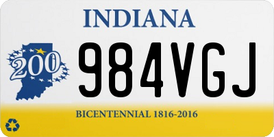 IN license plate 984VGJ