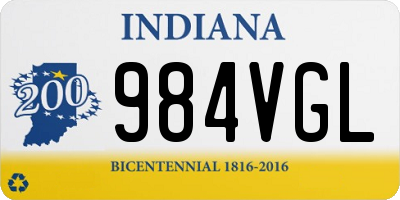 IN license plate 984VGL