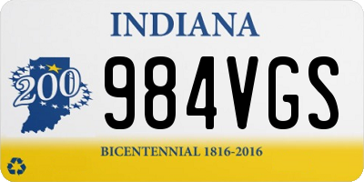 IN license plate 984VGS