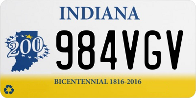 IN license plate 984VGV