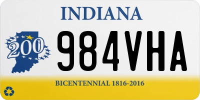 IN license plate 984VHA