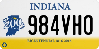 IN license plate 984VHO