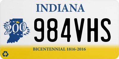 IN license plate 984VHS
