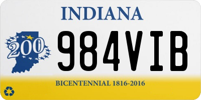 IN license plate 984VIB