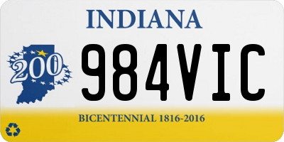 IN license plate 984VIC