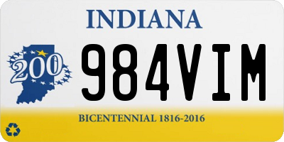 IN license plate 984VIM