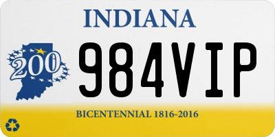 IN license plate 984VIP