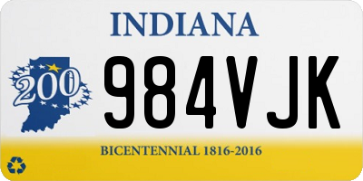 IN license plate 984VJK