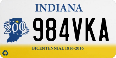 IN license plate 984VKA