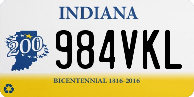 IN license plate 984VKL