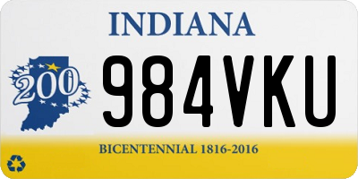 IN license plate 984VKU