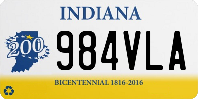 IN license plate 984VLA