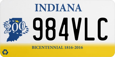 IN license plate 984VLC