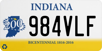 IN license plate 984VLF