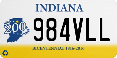 IN license plate 984VLL