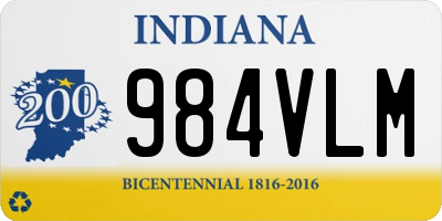 IN license plate 984VLM