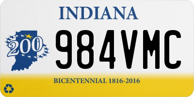 IN license plate 984VMC