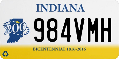 IN license plate 984VMH