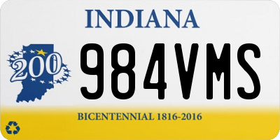 IN license plate 984VMS